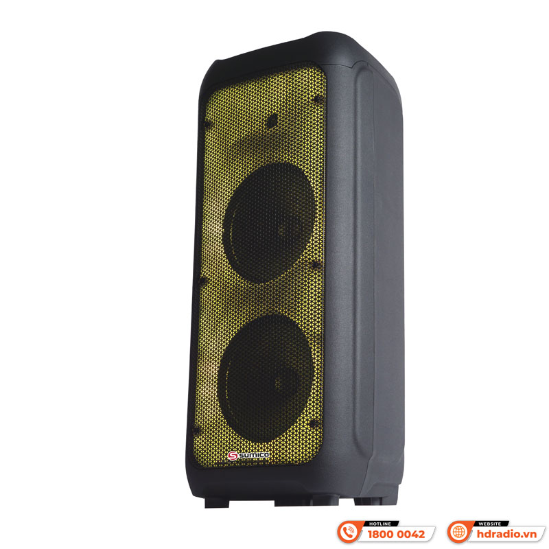 Loa Sumico SU-802, Bass 20cm x 2, Công suất 100W, Bluetooth, AUX, MIC, FM, USB-7