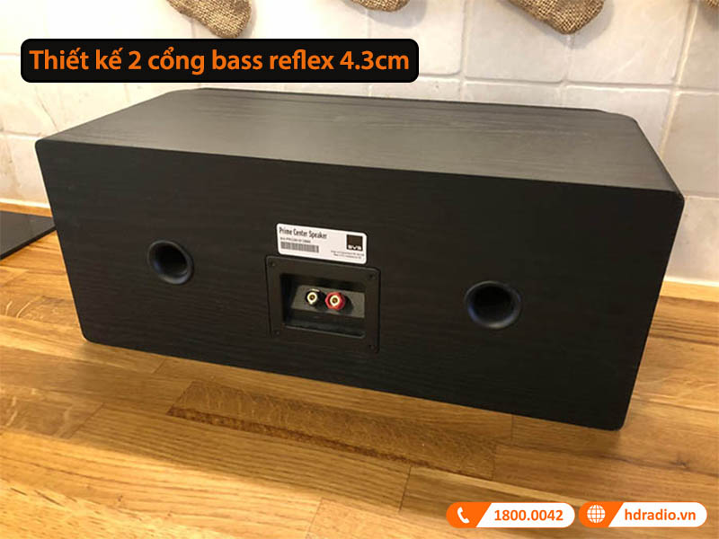 Loa SVS Prime Center có 2 cổng bass phía sau