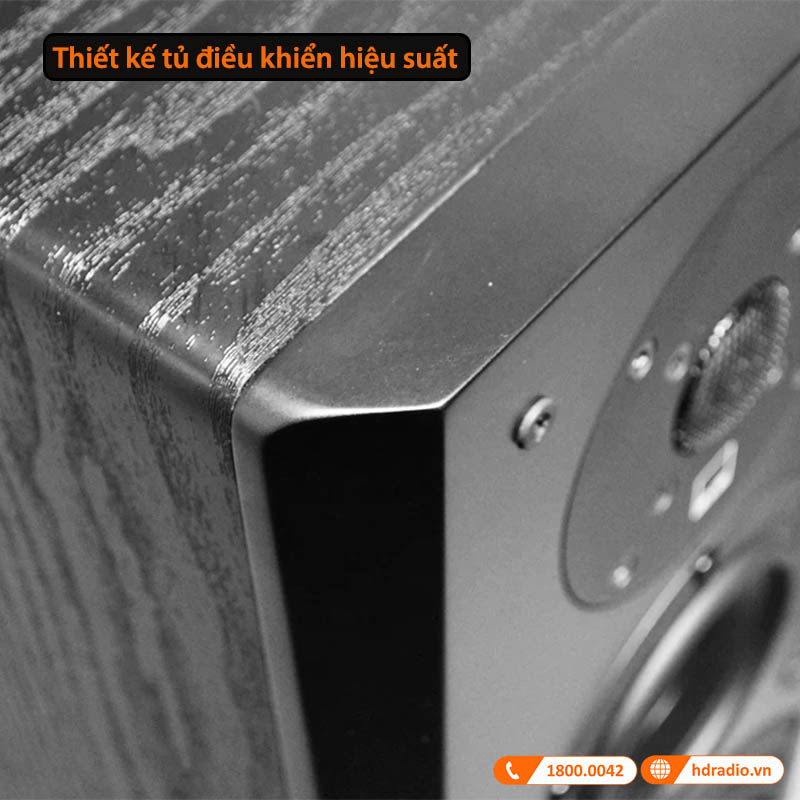 Các cạnh thuôn nhọn trên vách ngăn phía trước của loa Prime Center