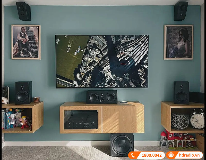 loa surround trong hệ thống nghe nhạc