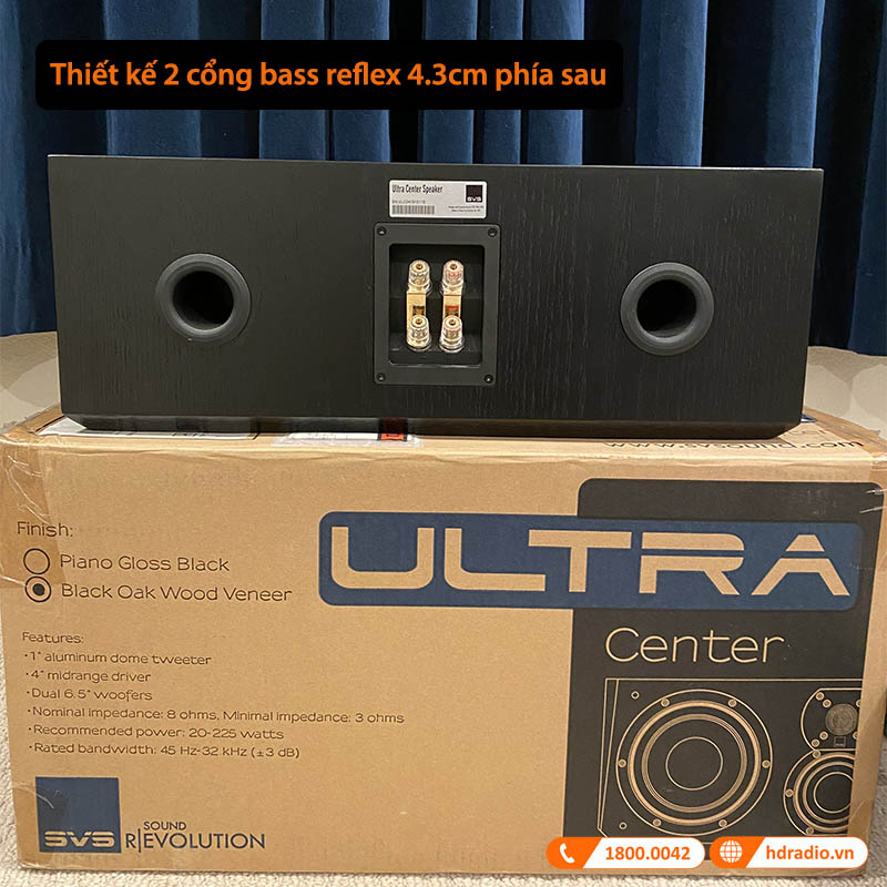  2 cổng bass reflex 4.3cm