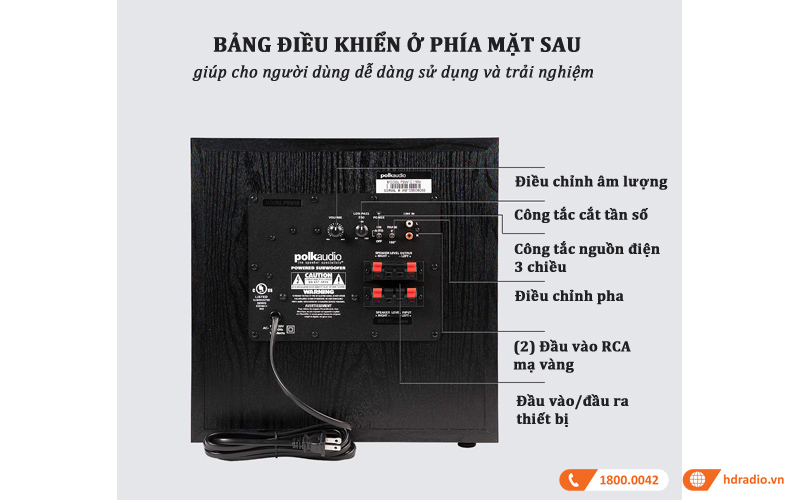Loa sub Polk Audio PSW 10 bang dieu khien