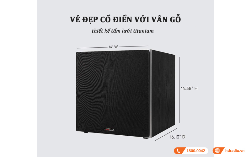 Loa sub Polk Audio PSW 10 thiet ke