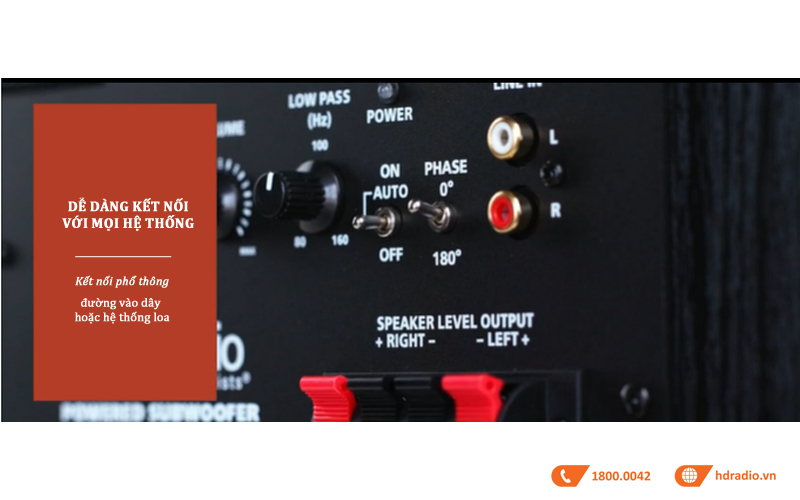 Loa Sub Polk PSW 108 ket hop hoan hao