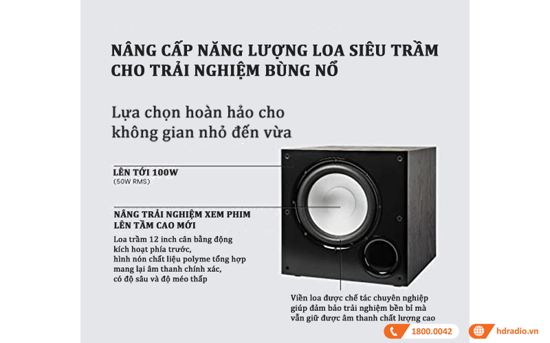 Loa Sub Polk PSW 108 cong suat khuech dai