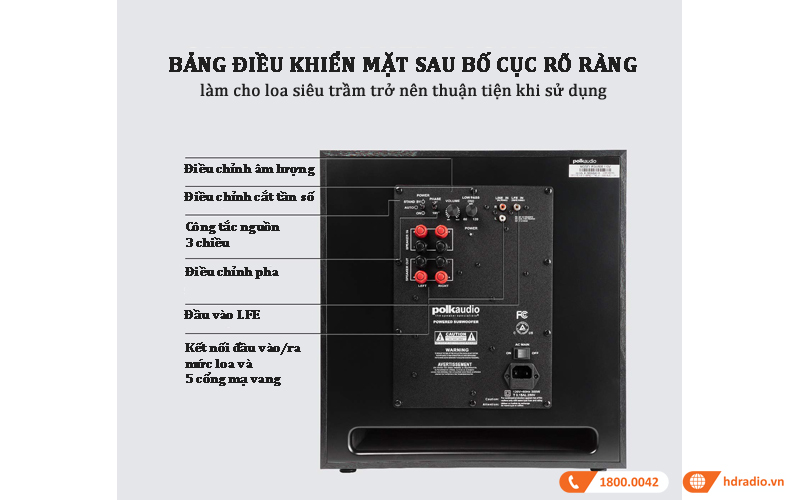 Loa sub polk PSW 505 ket noi de dang