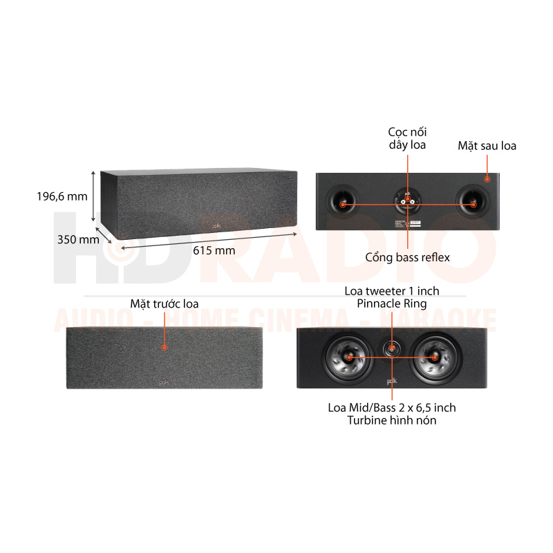 Chu thich loa Polk Audio Reserve R400