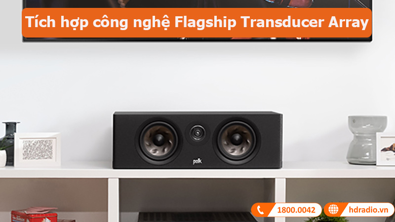 Loa center Polk Audio Reserve R400 tích hợp công nghệ Flagship Transducer Array