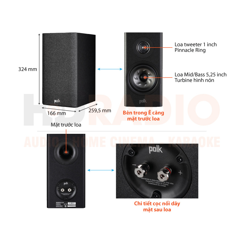 Chú thích Loa Polk Audio Reserve R100