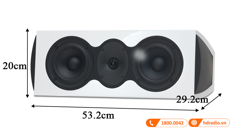 kich thuoc loa center revel c205