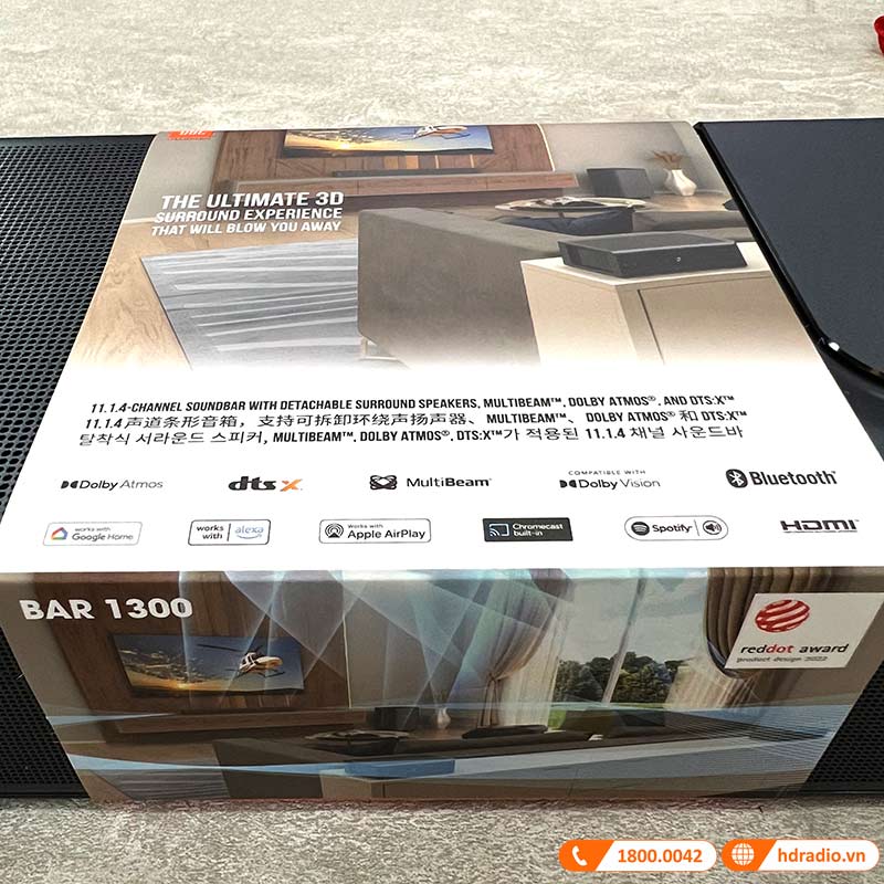 Loa JBL Bar 1300 Công Suất 1170W, Âm Thanh Vòm Ảo 11.1.4 Kênh Dolby Atmos, DTS:X, Bluetooth 5.0, HDMI, Optical-18