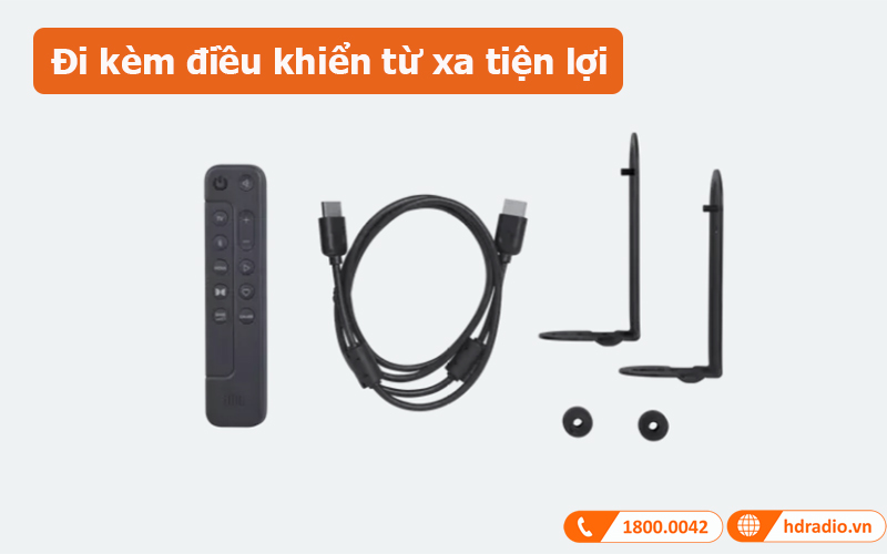 Loa soundbar JBL Bar 500 đi kèm điều khiển từ xa tiện lợi 