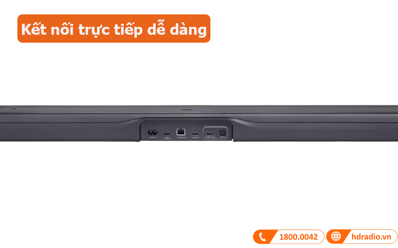 Loa soundbar JBL Bar 500 kết nối có dây dễ dàng 