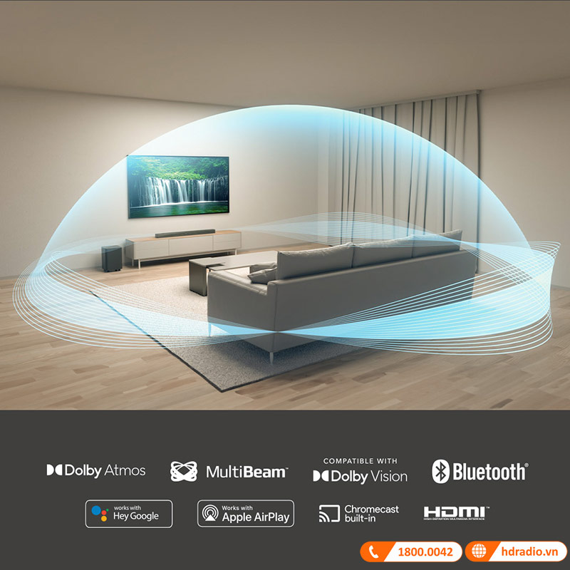 Loa JBL Bar 500 Chính Hãng, Công Suất 590W, Dolby Atmos, Bluetooth 5.0, Wifi, HDMI, Optical, (Âm Thanh Vòm Ảo 5.1 Kênh)-2