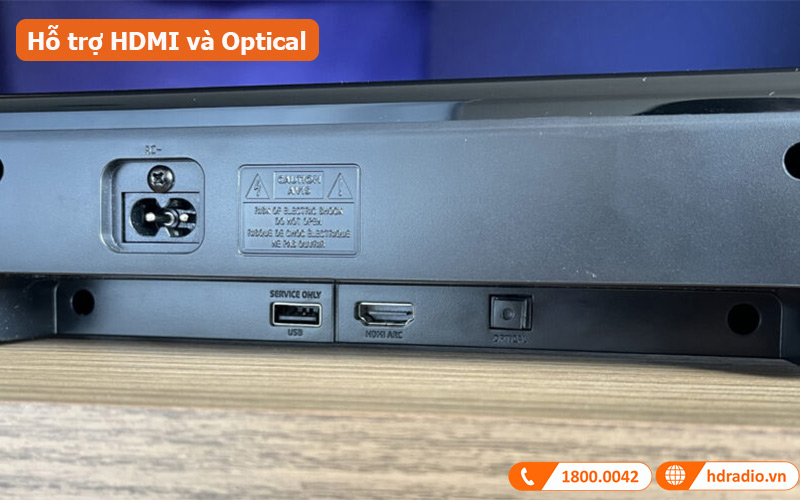 Loa soundbar JBL Cinema SB170 hỗ trợ HDMI và Optical