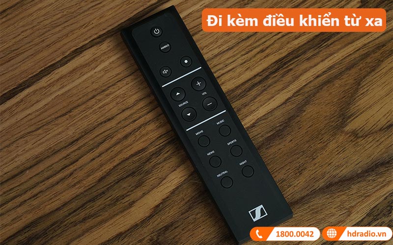 Loa Sennheiser Ambeo Soundbar đi kèm điều khiển từ xa 