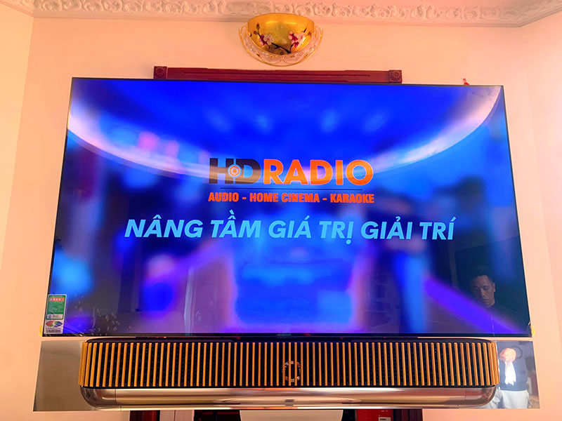 Lắp đặt hệ thống loa soundbar B&O Beosound Theatre trị giá hơn 330 triệu đồng cho anh Quang ở Nam Từ Liêm, Hà Nội