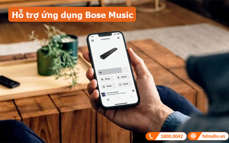Loa Bose Smart Soundbar 600 hỗ trợ ứng dụng Bose Music