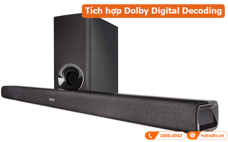 Loa soundbar Denon DHT-S416 trang bị bộ giải mã Dolby Digital Decoding