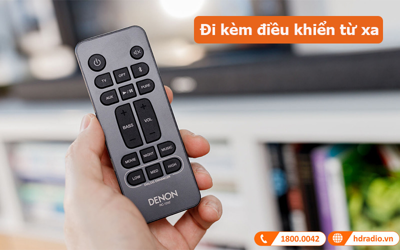Loa soundbar Denon DHT-S416 đi kèm điều khiển từ xa