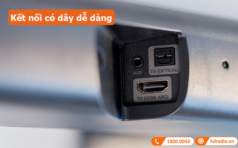 Loa soundbar Denon DHT-S416 kết nối có dây dễ dàng