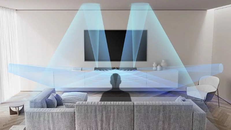 loa soundbar Devialet Dione hỗ trợ âm thanh 5.1.2 Dolby Atmos