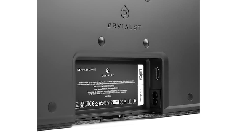loa soundbar Devialet Dione có kết nối đa dạng chất lượng