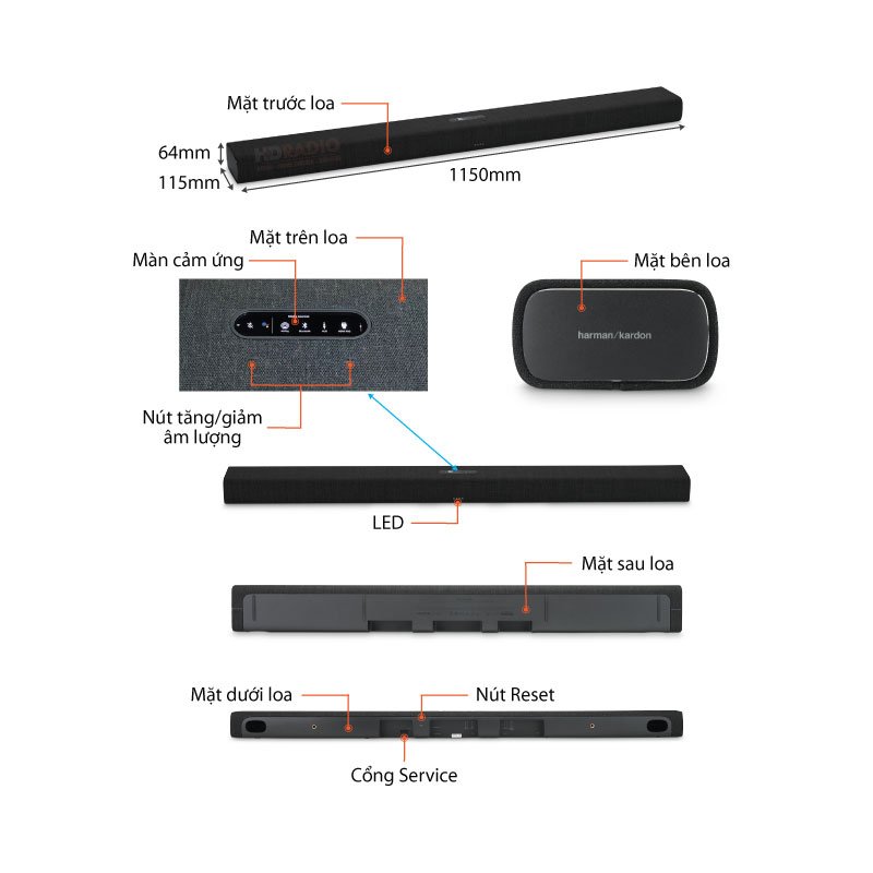 chu thich loa Harman Kardon citation Bar