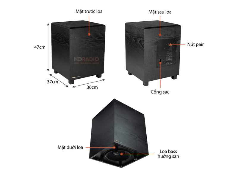 Chu thich Loa Soundbar Klipsch Cinema 600