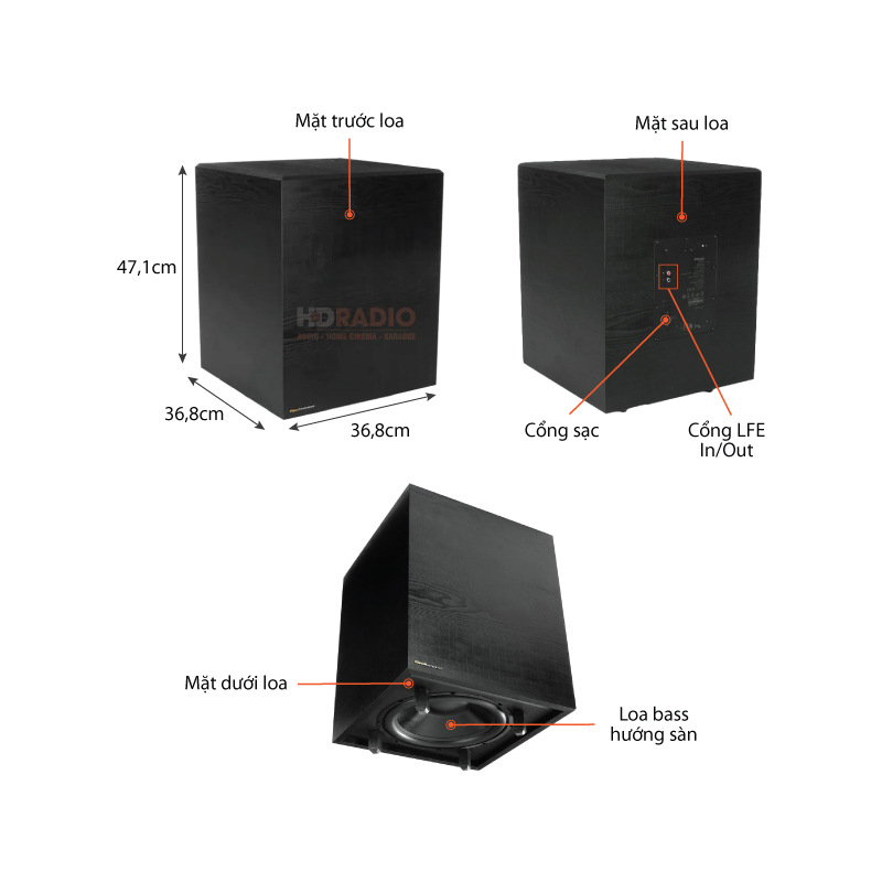 Chu thich Loa Soundbar Klipsch Cinema 1200