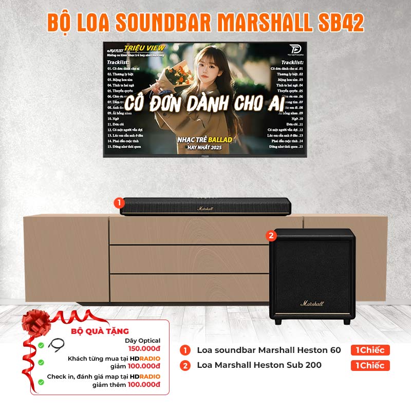 Bộ Loa Soundbar Marshall SB42