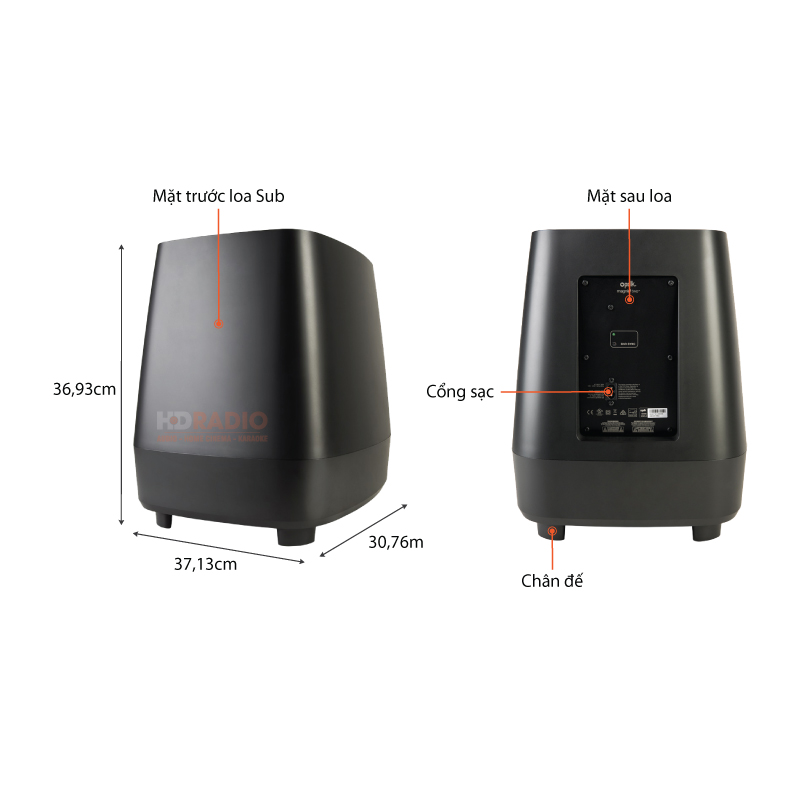 Chu thich loa Soundbar Polk Magnifi Max System