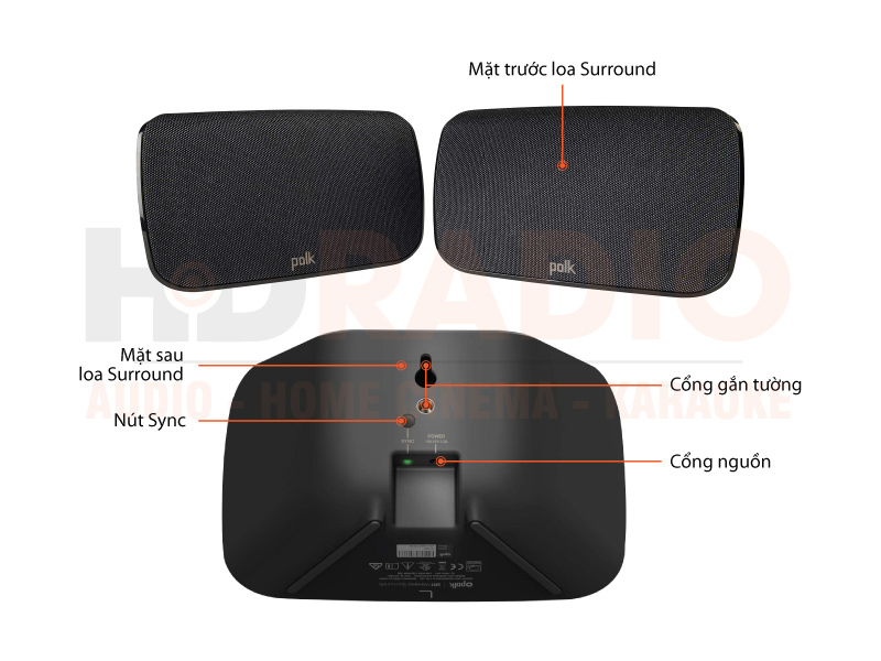 Chú thích Loa soundbar Polk Magnifi Max SR System