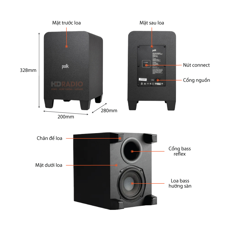 Loa Soundbar Polk Signa S4, Âm Thanh 3D Dolby Atmos, AUX, Bluetooth, USB, HDMI eARC, Optical, Có Remote-14