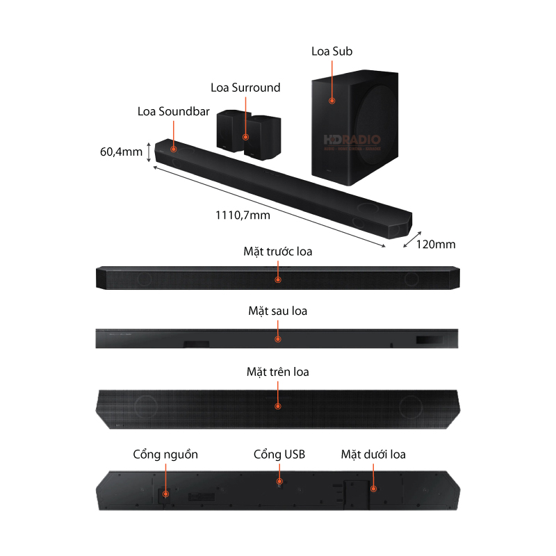Chu thich Loa Soundbar Samsung HW-Q930B