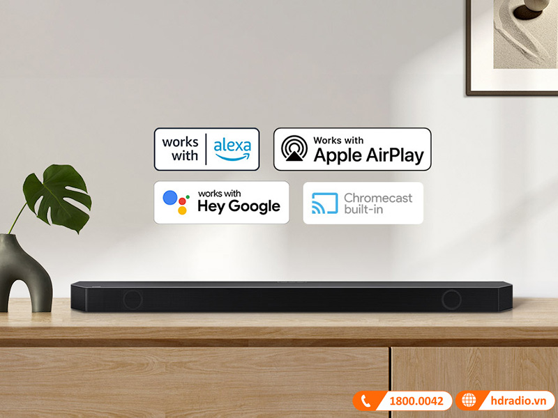 Loa Soundbar Samsung HWQ990B dieu khien bang giong noi