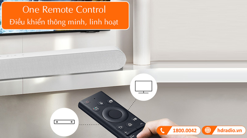 Loa Soundbar Samsung HWS61B voi dieu khien tu xa di kem