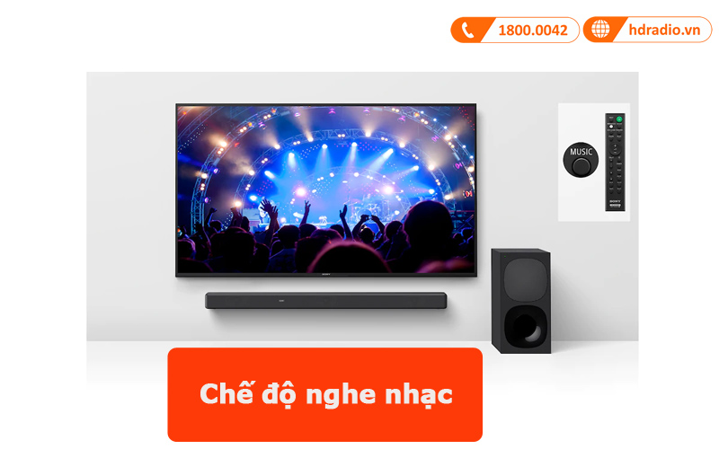 Loa soundbar Sony HT-G700 chế độ nghe nhạc