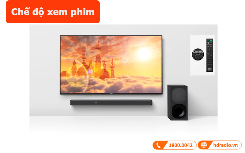 Loa soundbar Sony HT-G700 chế độ xem phim 