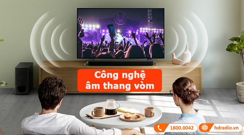 Loa soundbar Sony HT-S350 công nghệ âm thanh vòm 