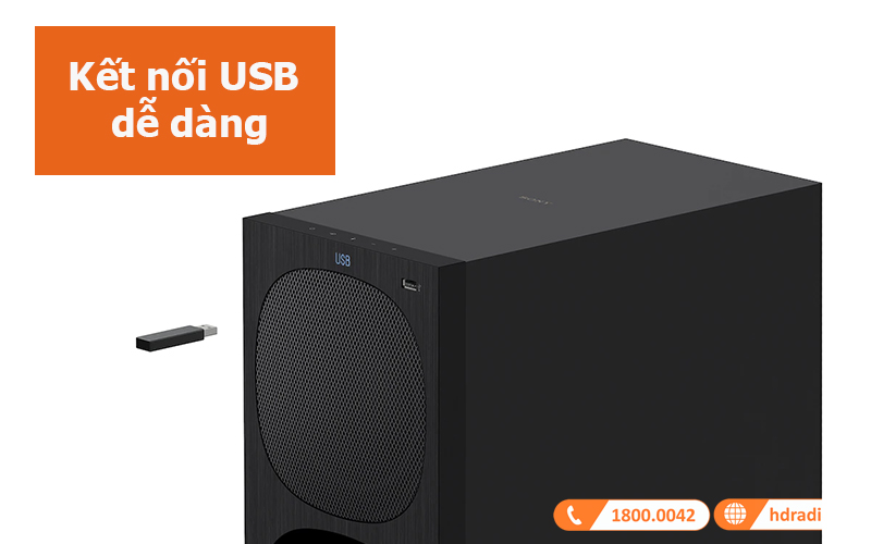 Loa soundbar Sony HT-S40R kết nối USB·