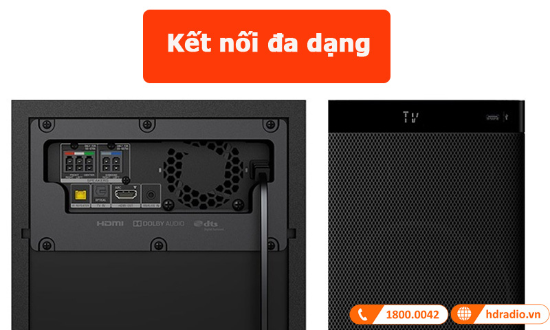loa soundbar sony ht-s500rf kết nối đa dạng