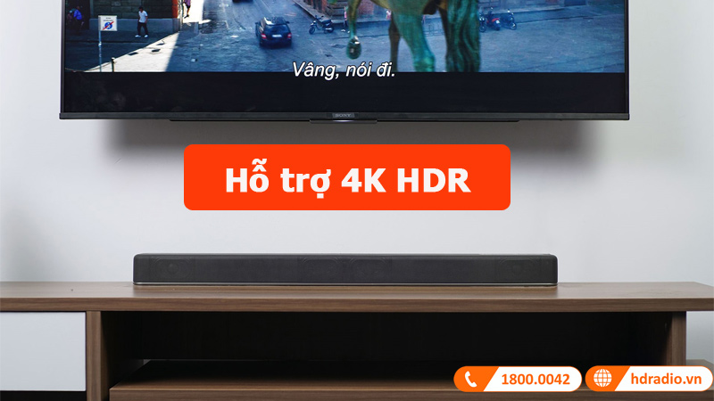 Loa soundbar Sony HT-X8500 hỗ trợ 4K HDR