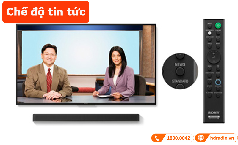 Loa soundbar Sony HT-X8500 chế độ tin tức