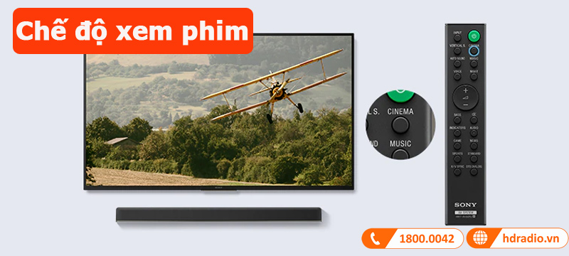 Loa soundbar Sony HT-X8500 chế độ xem phim