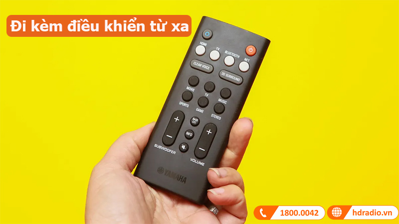 Loa soundbar Yamaha YAS-209 đi kèm điều khiển từ xa 