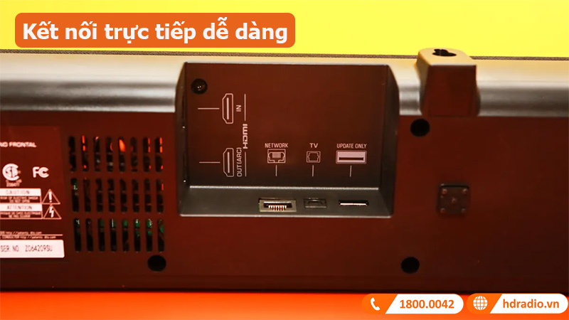 Loa soundbar Yamaha YAS-209 kết nối có dây dễ dàng 