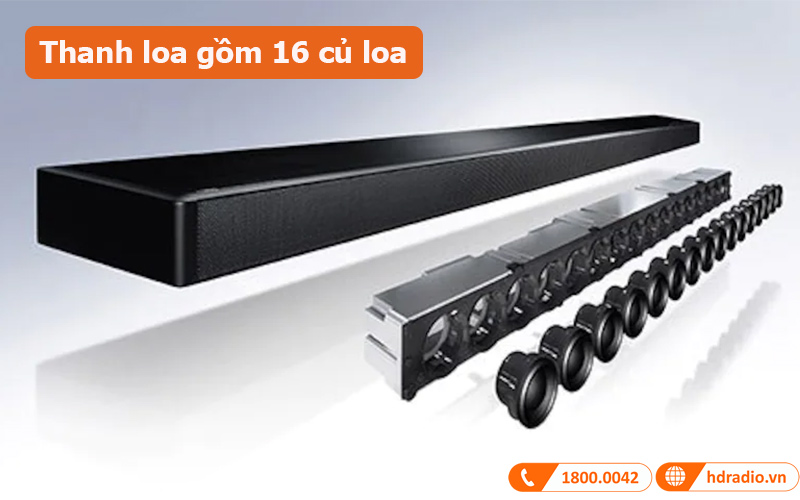 Loa soundbar Yamaha YSP-2700 loa thanh gồm 16 củ loa 