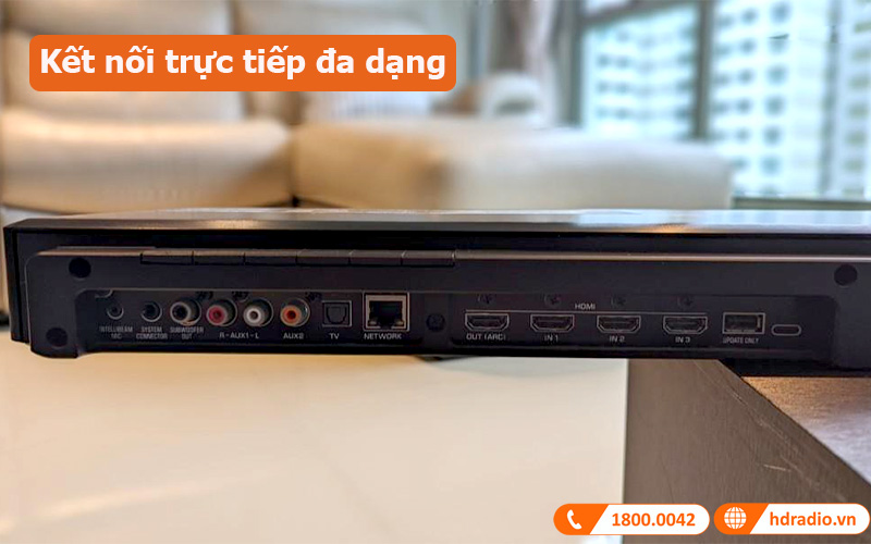 Loa soundbar Yamaha YSP-2700 kết nối có dây đa dạng 