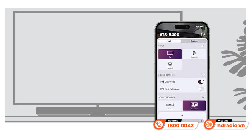 Điều khiển Loa soundbar Yamaha ATS-B400